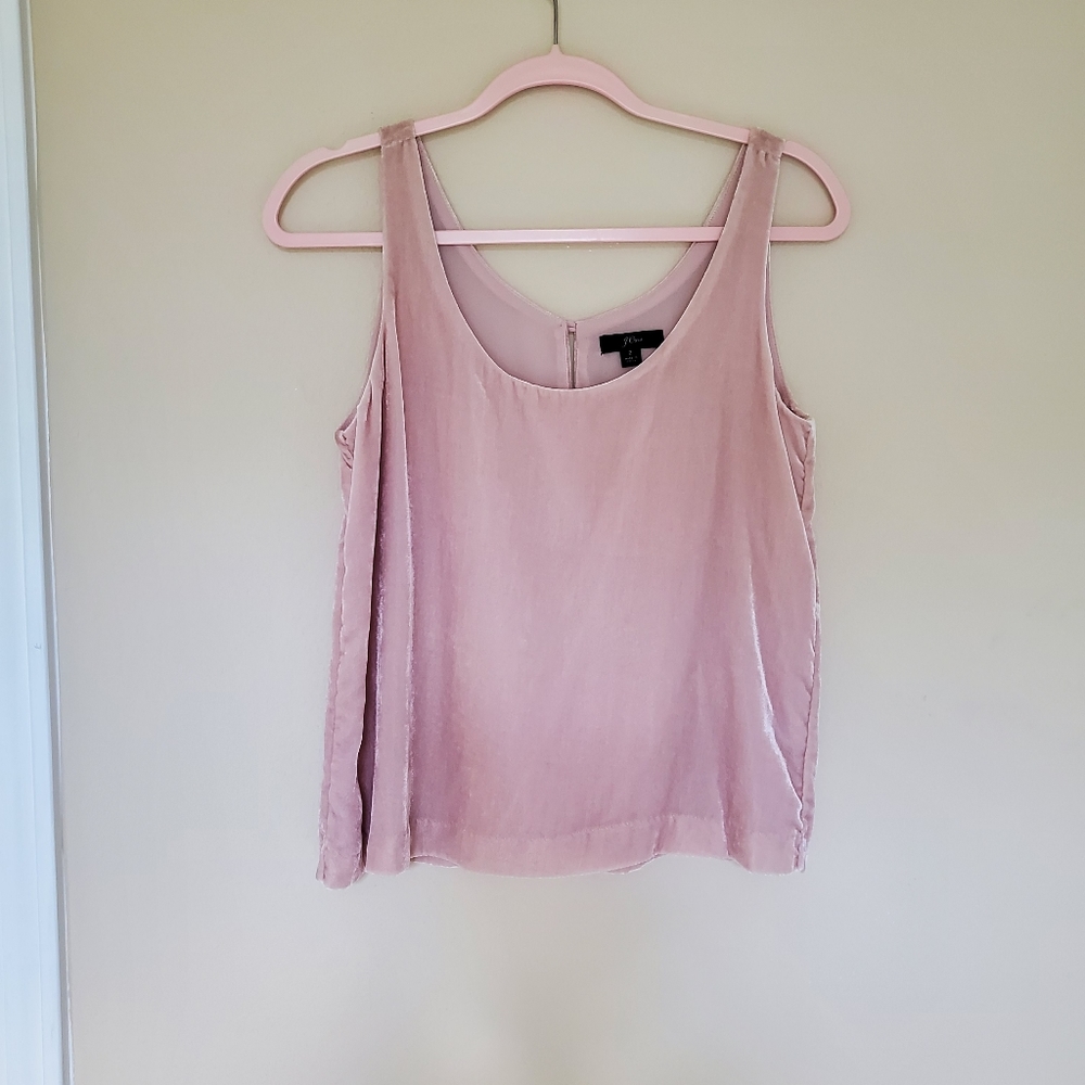 J crew pink velvet tank top - Picture 5 of 9